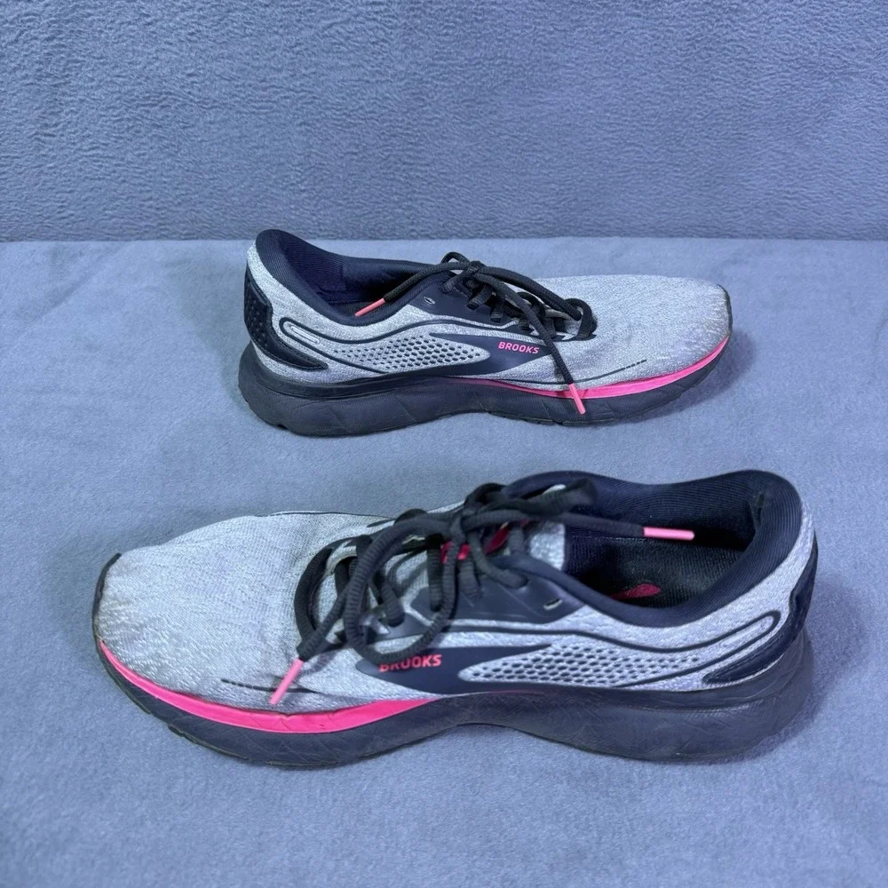 Brooks Trace 2 Shoes Womens 9.5 B Gray Black Pink Running Sneakers 120375